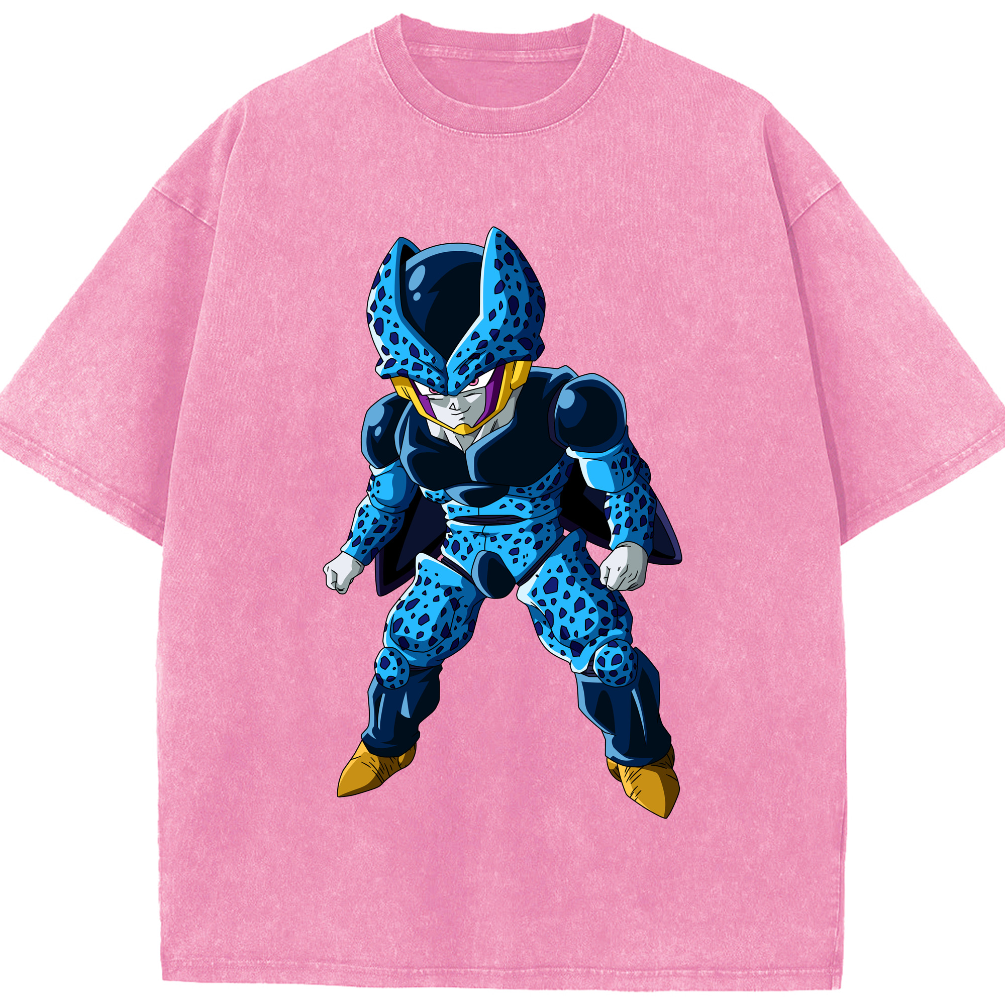 （画像用） ドラゴンボール セル DRAGON BALL Cell 綿100% ヴィンテージ風 半袖Tシャツ（フロントプリント）